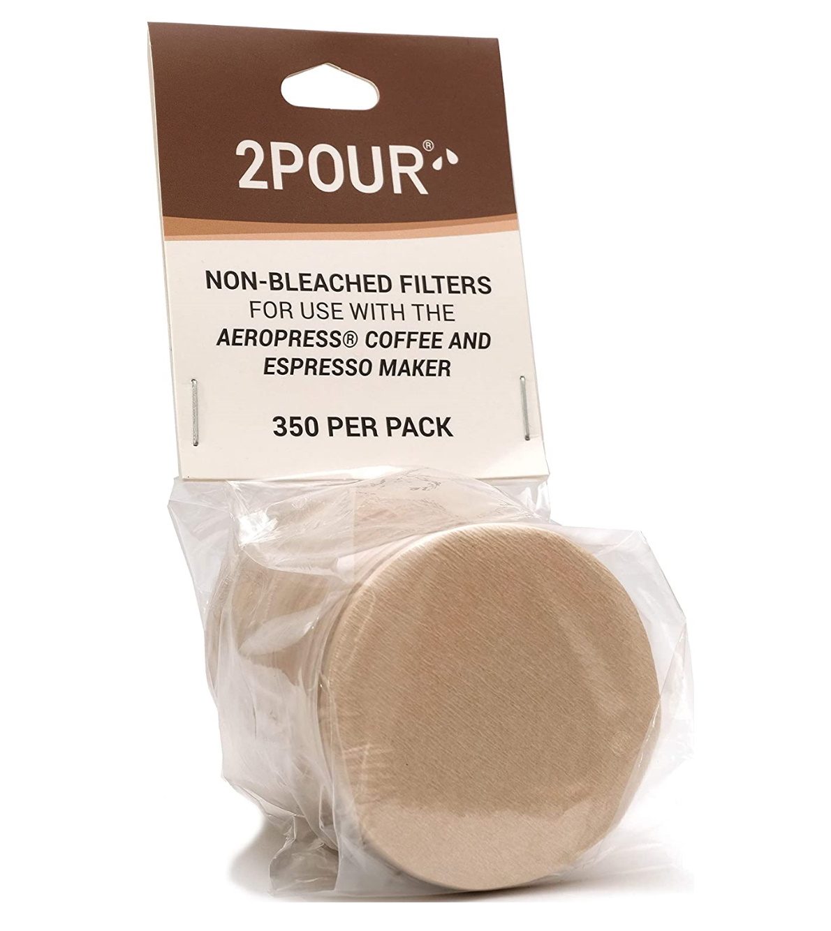 2POUR® 350x Non Bleached Coffee Filters 