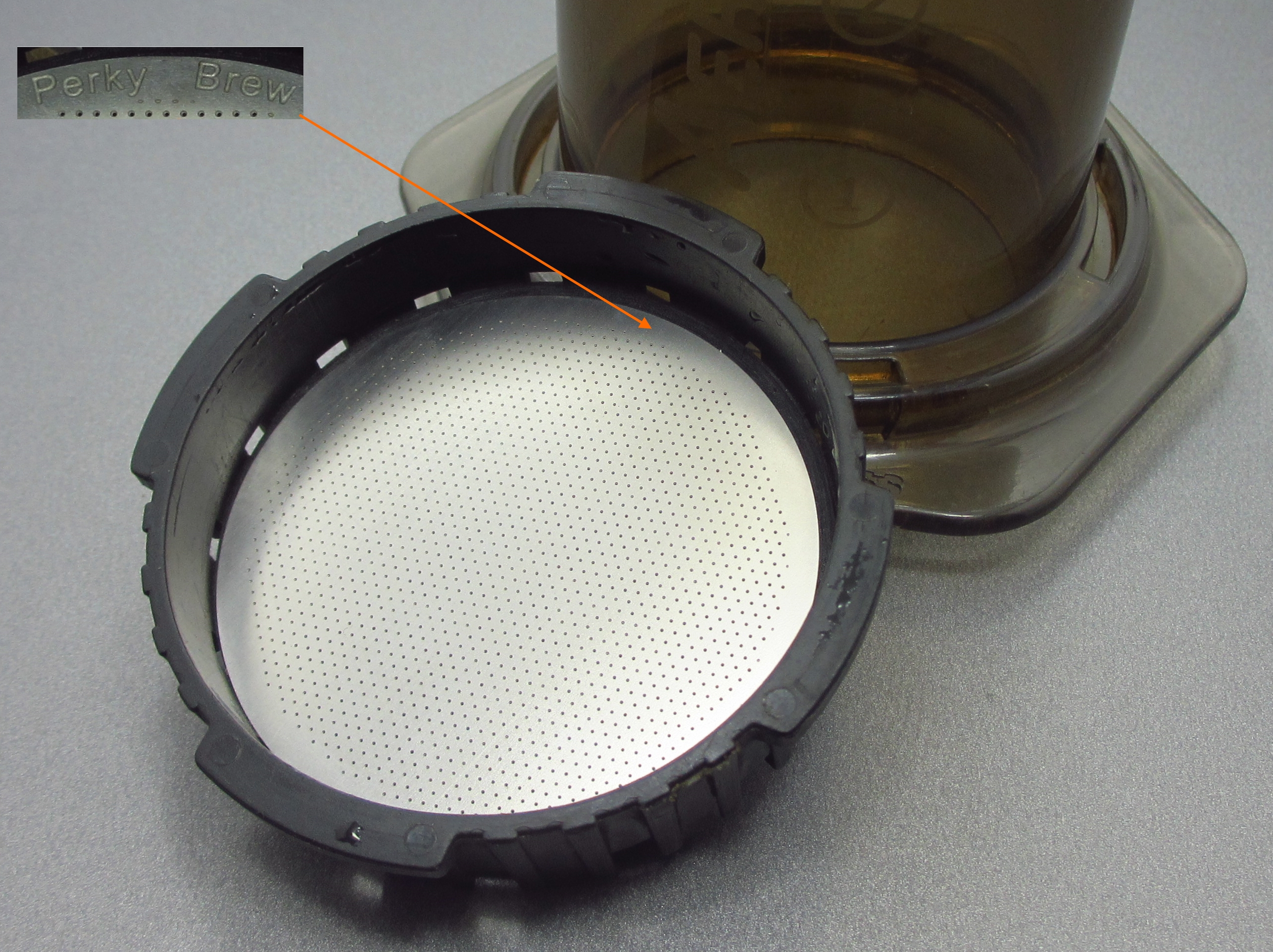 Perky Brew® Filter Solid Stainless 2POUR® the new dual press